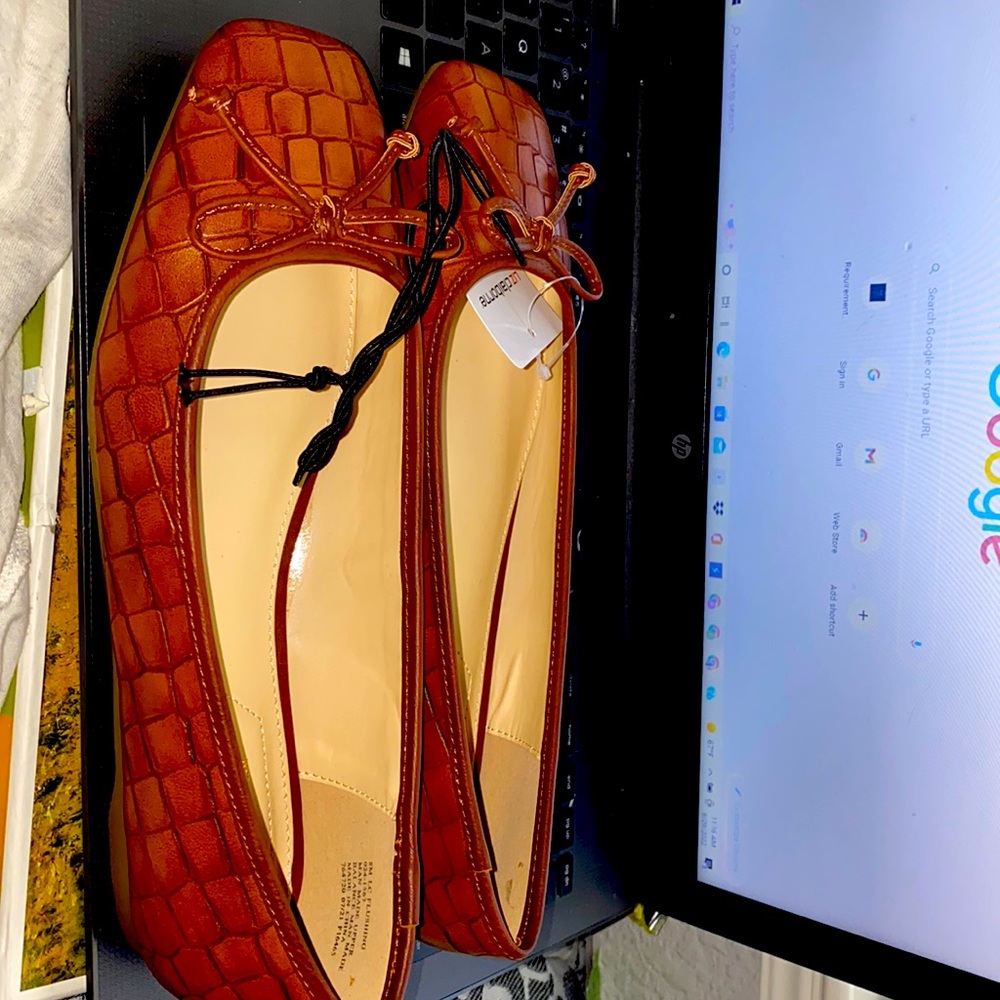 Liz Claiborne LC Flushing Cognac Croc Size 8medium